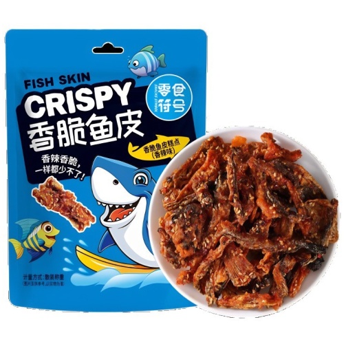 點心符號 香脆魚皮 香辣味｜酥脆有嚼勁 點心必備