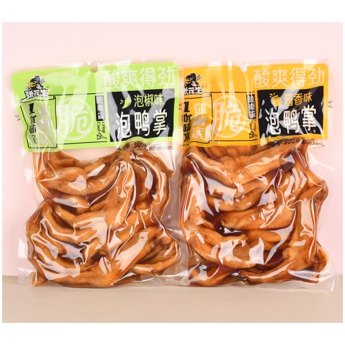 張茂生 泡鴨掌 醬香 / 泡椒味 300g｜酸爽開胃辦公室小食