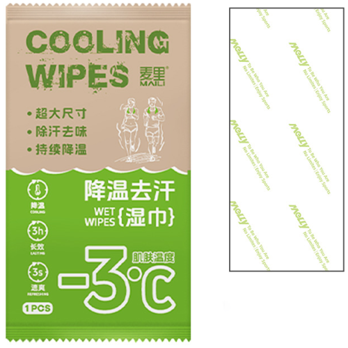 ELLY 降溫去汗濕紙巾 20x60厘米 10片/30片裝 薄荷冰感 持久清涼 顏色隨機