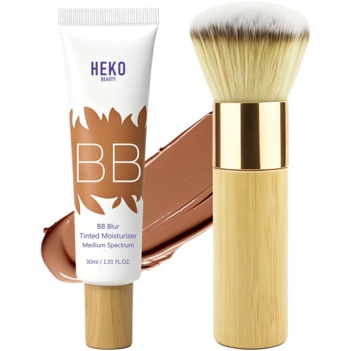 heko beauty 遮瑕防水防汗bb霜 30毫升/支附粉底掃 持久唔脫妝 三色可以揀