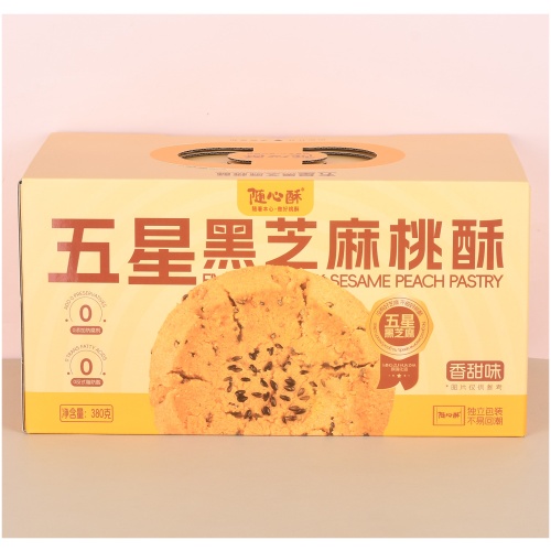 随心酥 五星黑芝麻桃酥 380克/盒