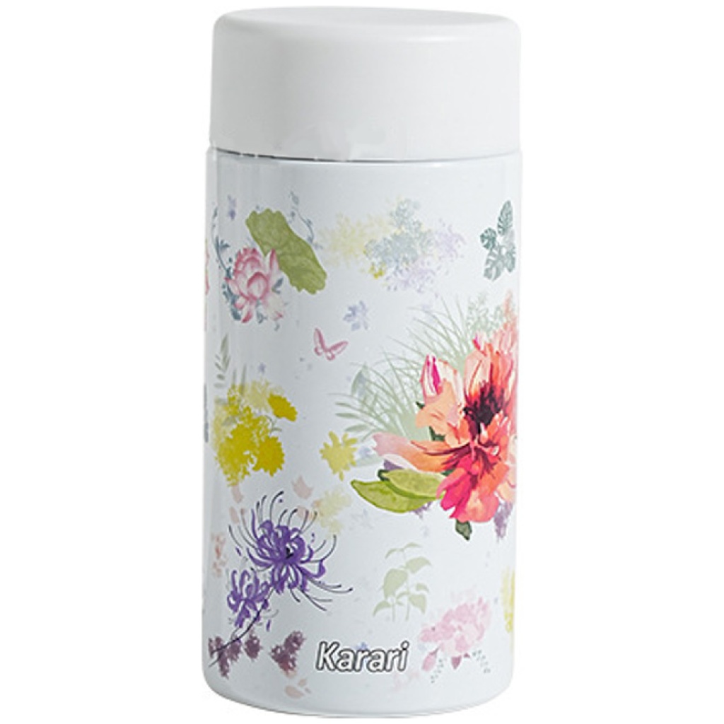 Karari 日式迷你保溫杯 200ml｜輕巧便攜 花卉圖案設計