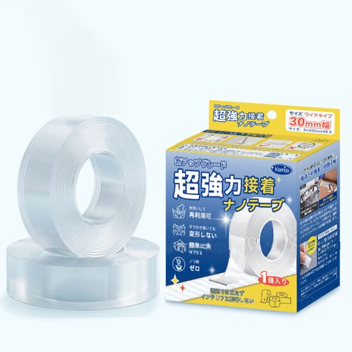 日本Kamijo納米雙面膠 透明高黏 30mm x 3m|免打孔居家固定神器