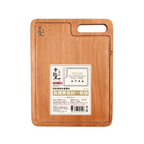 卡拉里 日本風烏檀木砧板 30x40cm|雙面防滑導流槽設計