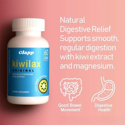 Clapp kiwilax 腸道舒緩膠囊 60粒｜天然奇異果萃取，幫助你輕鬆排便
