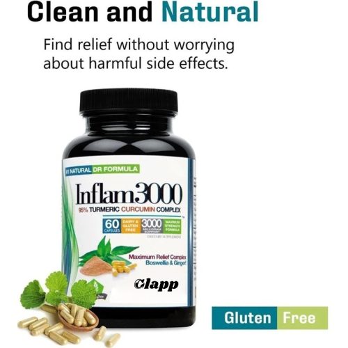 Clapp Inflam3000 薑黃膠囊 60粒｜95%薑黃素複合配方 無麩質