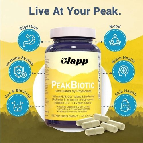 Clapp PEAKBIOTIC 益生菌膠囊 60粒｜支持腸道健康與日常活力