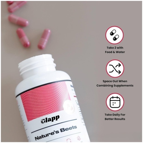 Clapp 有機甜菜根粉膠囊 60粒｜天然配方 有助於提升體內一氧化氮水平