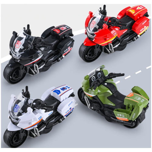 兒童慣性摩托車仿真模型回力車 四色各1輛
