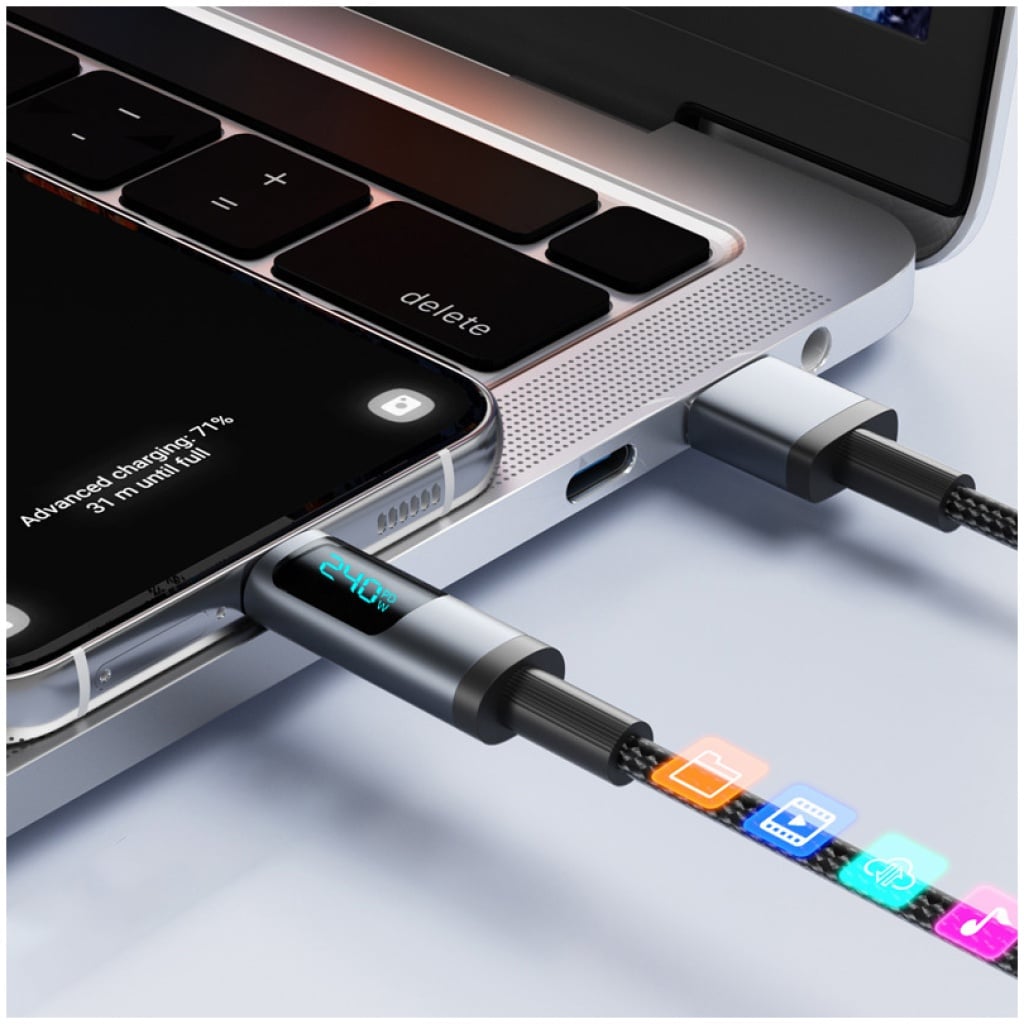 240W PD快充 USB to C數據線｜6A大電流 適用蘋果華為筆記本電腦