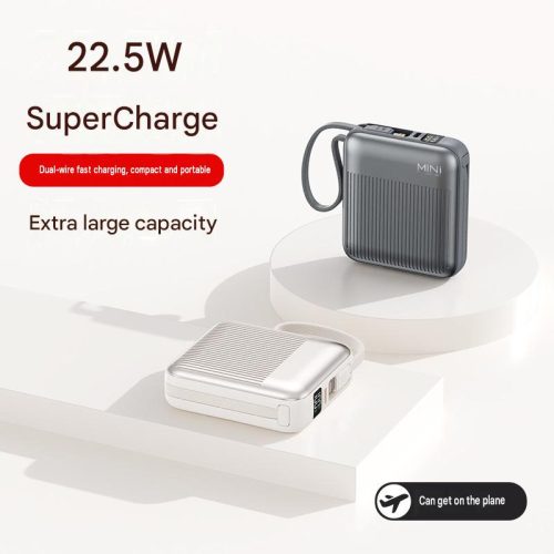 Mini 22.5W 快充行動電源|自帶L/C雙線 10000/20000mAh 適合旅行飛機攜帶