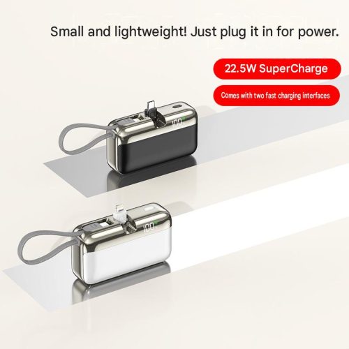 隨身充電寶 10000mAh 自帶線 22.5W快充|小巧便攜,支援多裝置同時充電