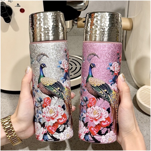孔雀覆鈦保溫杯