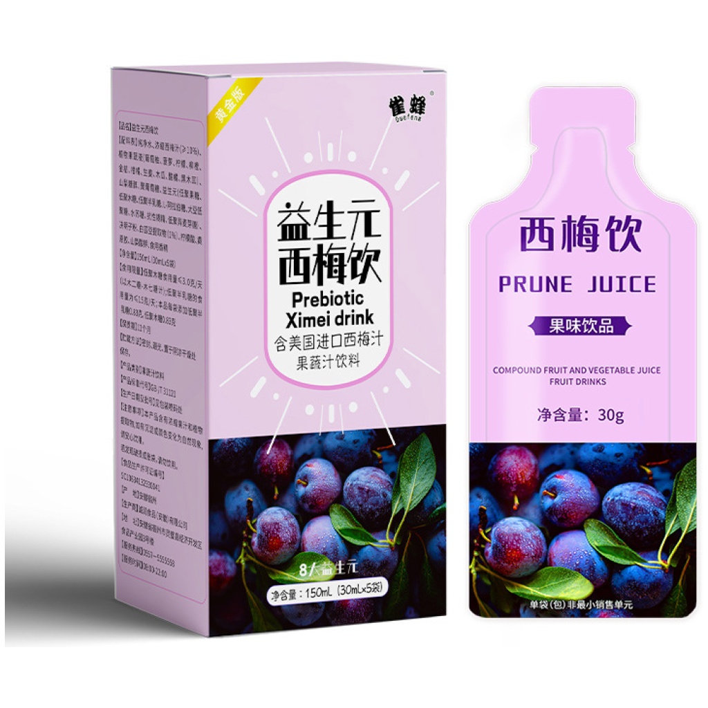 雀蜂益生元西梅飲 30毫升 x 5包/盒 3盒