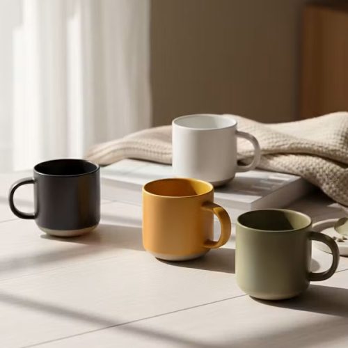 350ml高級陶瓷咖啡杯 1套5隻|5色簡約設計 適合家居辦公