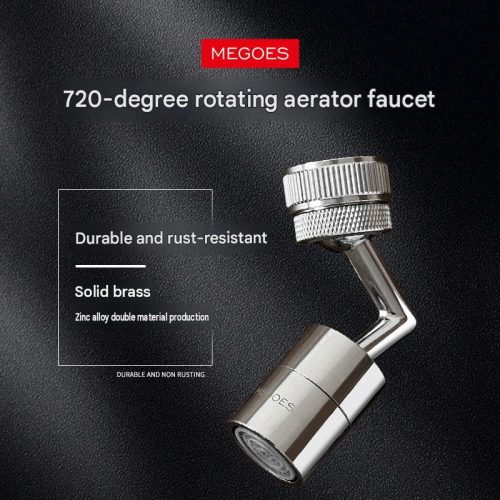 MEGOES 720度旋轉水龍頭延長器|防濺增壓氣泡嘴 耐用不生鏽