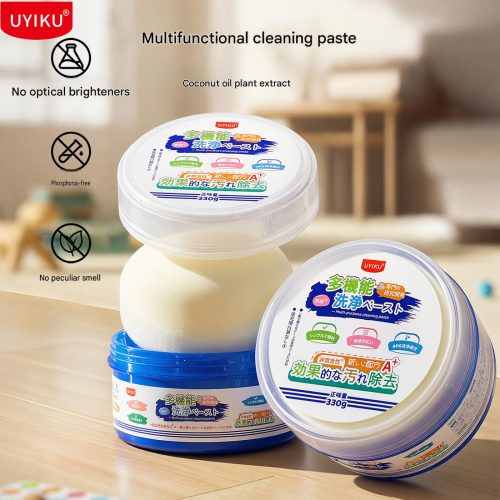 UYIKU 椰油植萃多功能清潔膏 330g/罐｜廚房浴室金屬玻璃通用，附海綿擦