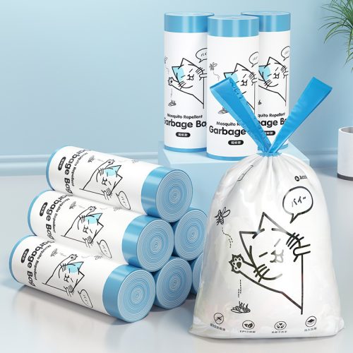 青崎 驅蚊可降解垃圾袋 M/L/XL號|加厚手提抽繩設計 適用廚房商用