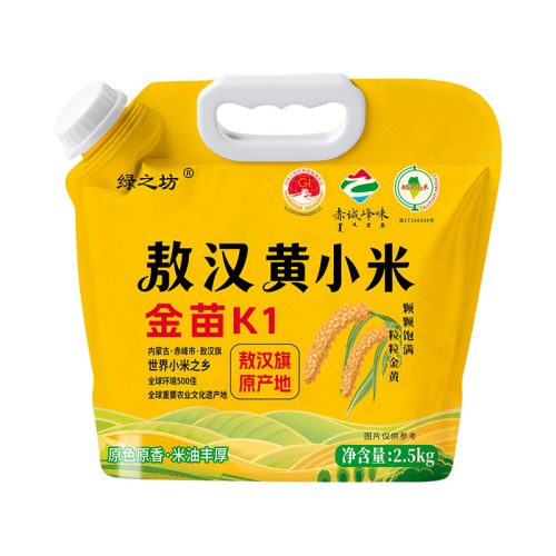綠之坊 敖漢黃小米 金苗K1 2.5kg| 煮粥香糯 天然有機營養
