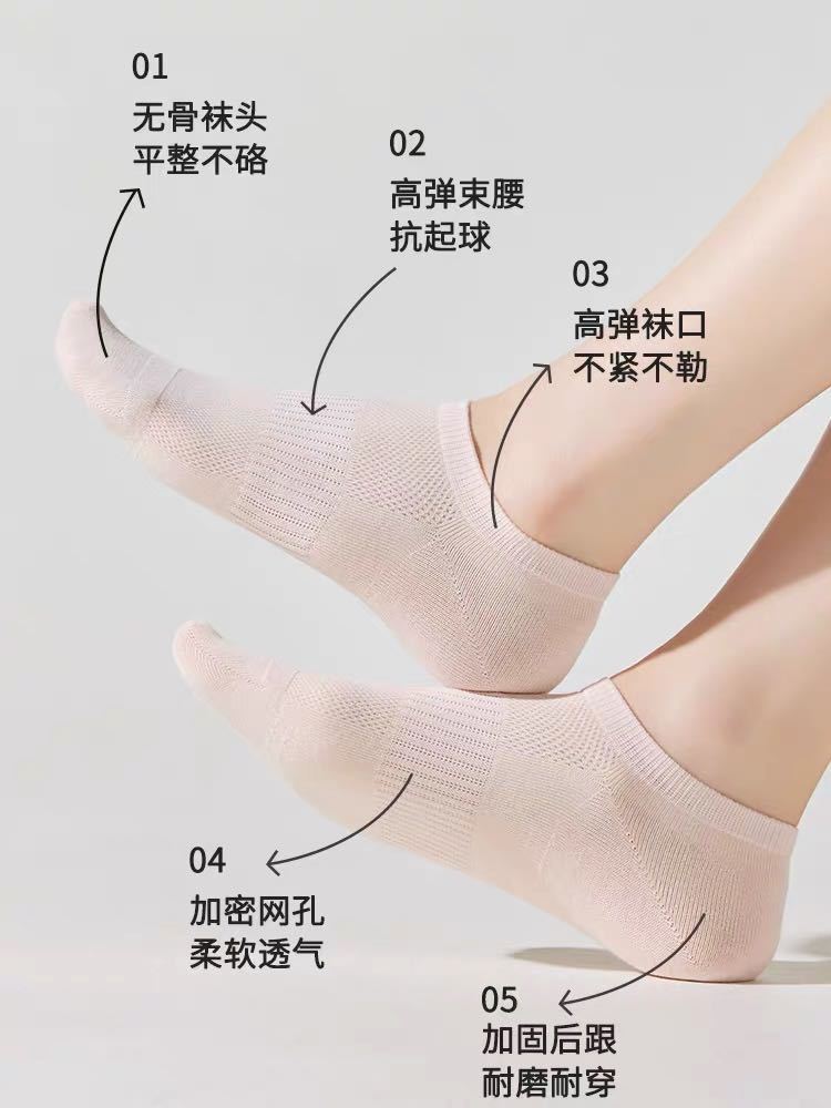 Galouu 檸檬精油保濕短襪 馬卡龍色系|10A級抑菌 透氣舒適 - Image 9