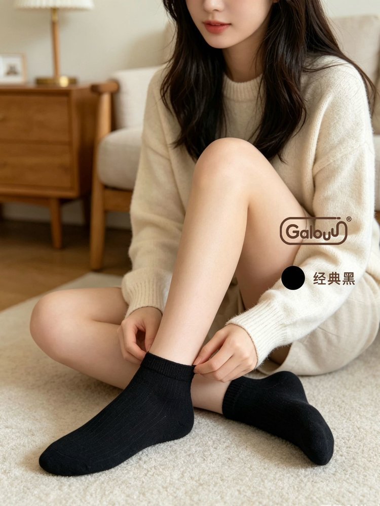 Galouu 天然亞麻棉短襪|抗菌透氣吸汗防臭 男女款可選休閒百搭 - Image 8