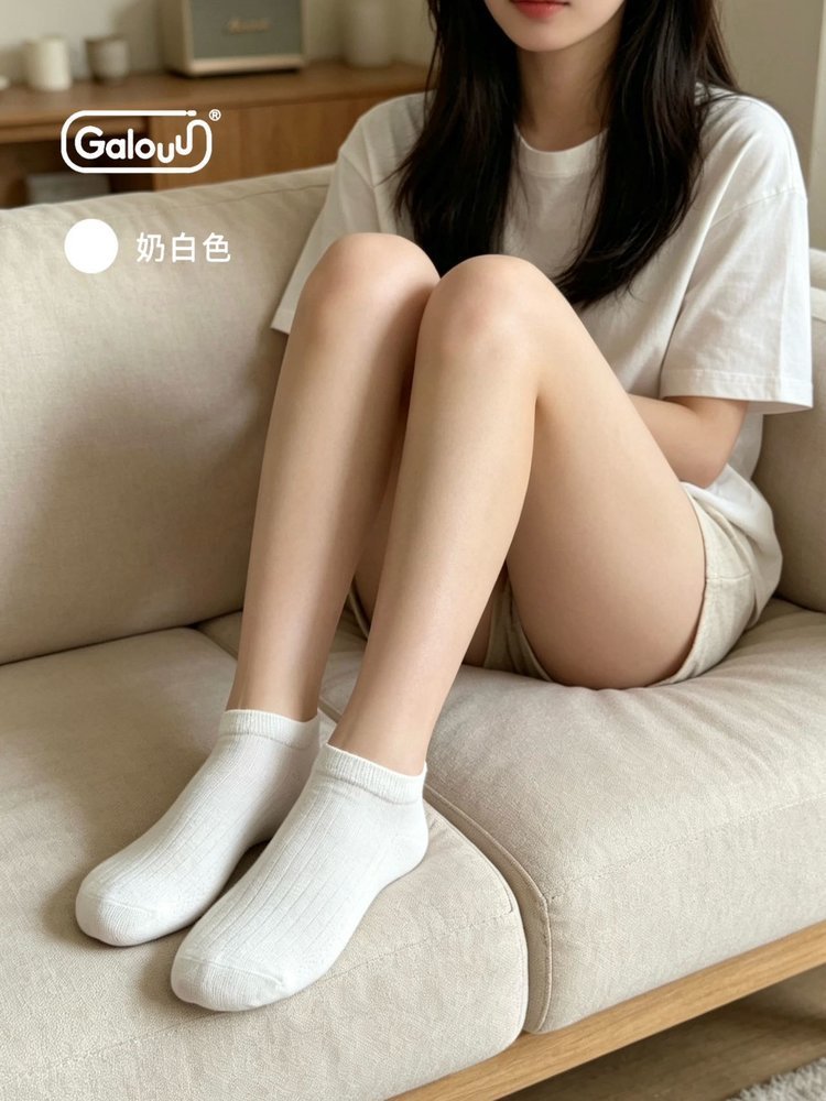 Galouu 天然亞麻棉短襪|抗菌透氣吸汗防臭 男女款可選休閒百搭 - Image 10