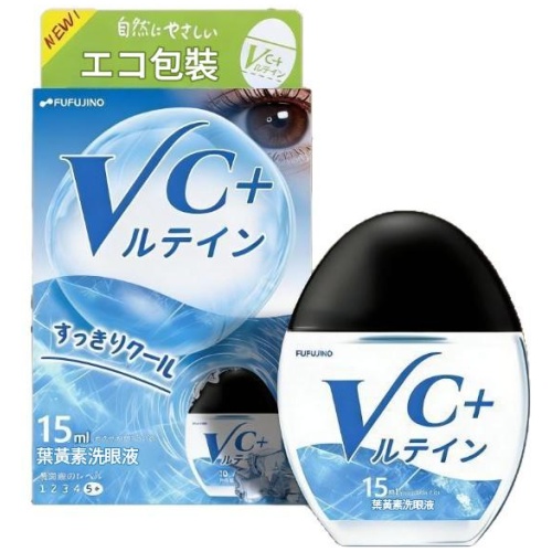 FUFUJINO 葉黃素VC洗眼液 15ml/支 便攜裝|舒緩眼疲勞 清潔護理