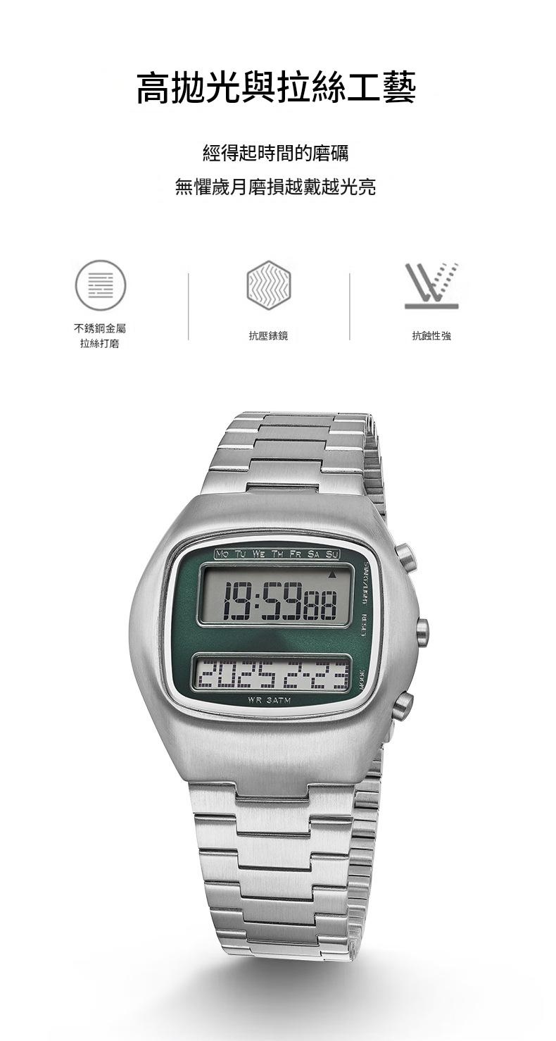 【PINDUWS復古電子錶】70s 經典枕形 雙顯LCD液晶顯示 數字錶 - Image 10