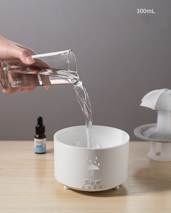 七彩雨滴香薰機旋轉水滴加濕器 300毫升/個 - Image 6