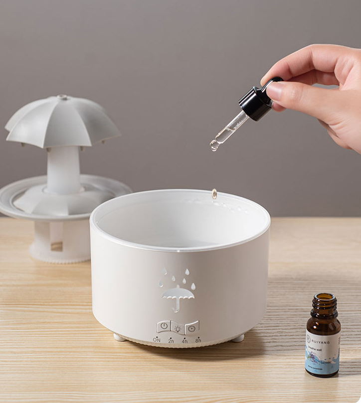 七彩雨滴香薰機旋轉水滴加濕器 300毫升/個 - Image 7