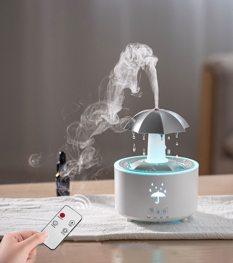 七彩雨滴香薰機旋轉水滴加濕器 300毫升/個 - Image 8