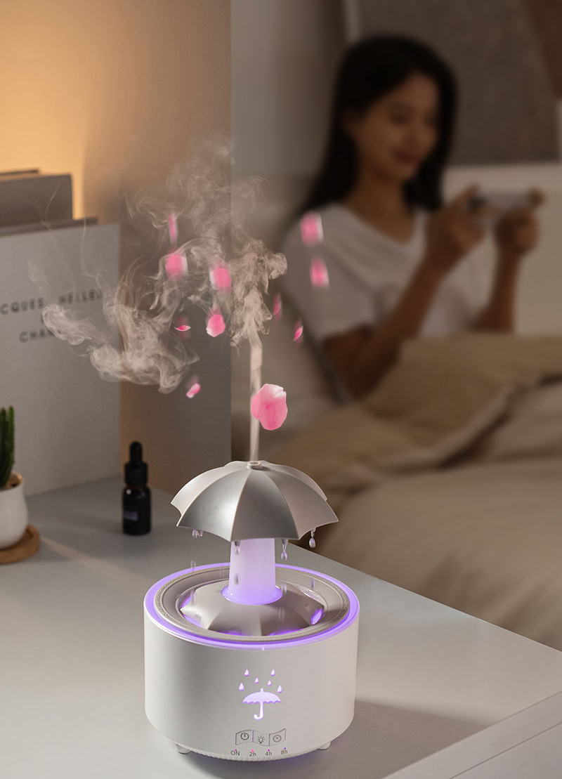 七彩雨滴香薰機旋轉水滴加濕器 300毫升/個 - Image 9