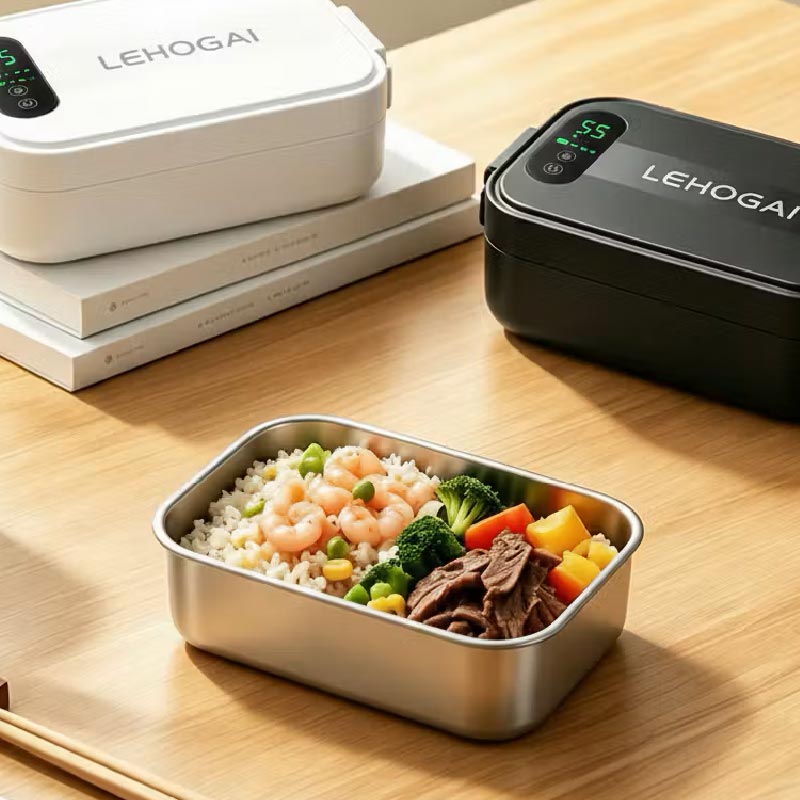 LEHOGAI 無線電熱飯盒 單格1000ml / 雙格900ml|4段溫度定時加熱 - Image 2