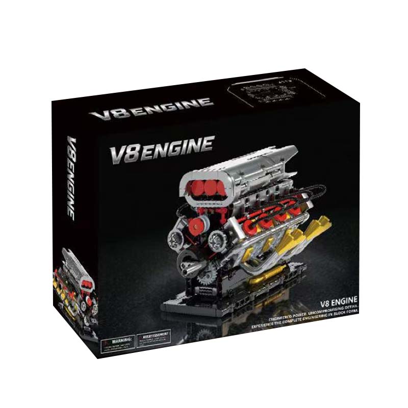 V8引擎多組件電動模型|模擬機械結構 桌面擺設 - Image 5