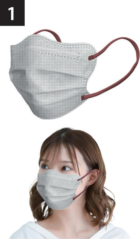 日式三層防曬透氣口罩 20只/盒|撞色耳帶 修臉型設計 - Image 2