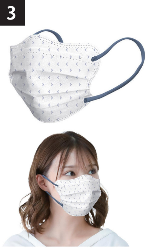 日式三層防曬透氣口罩 20只/盒|撞色耳帶 修臉型設計 - Image 4