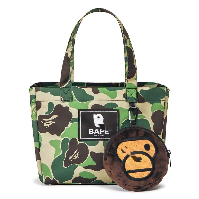 日本雜誌附錄BAPE-KID猿人迷彩手挽袋兩件套