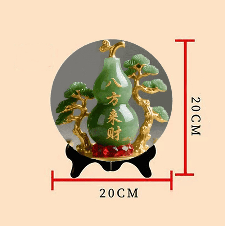 八方來財翠玉葫蘆擺設 - Image 3