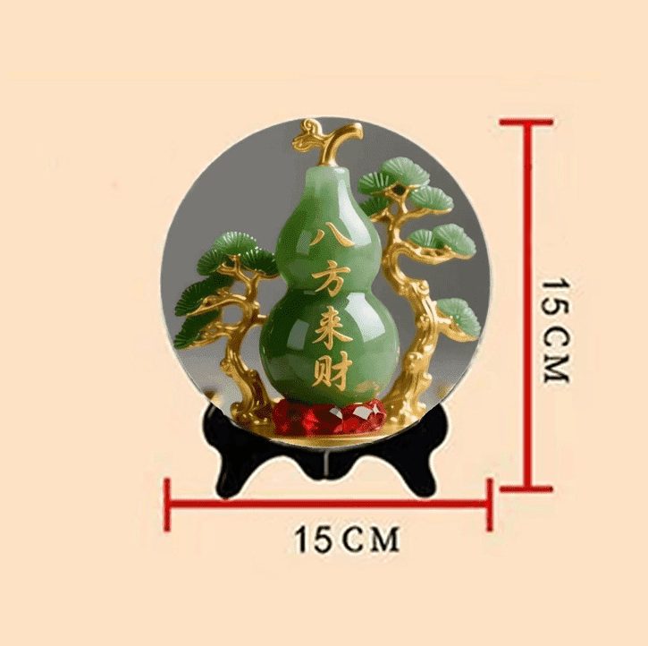 八方來財翠玉葫蘆擺設 - Image 4
