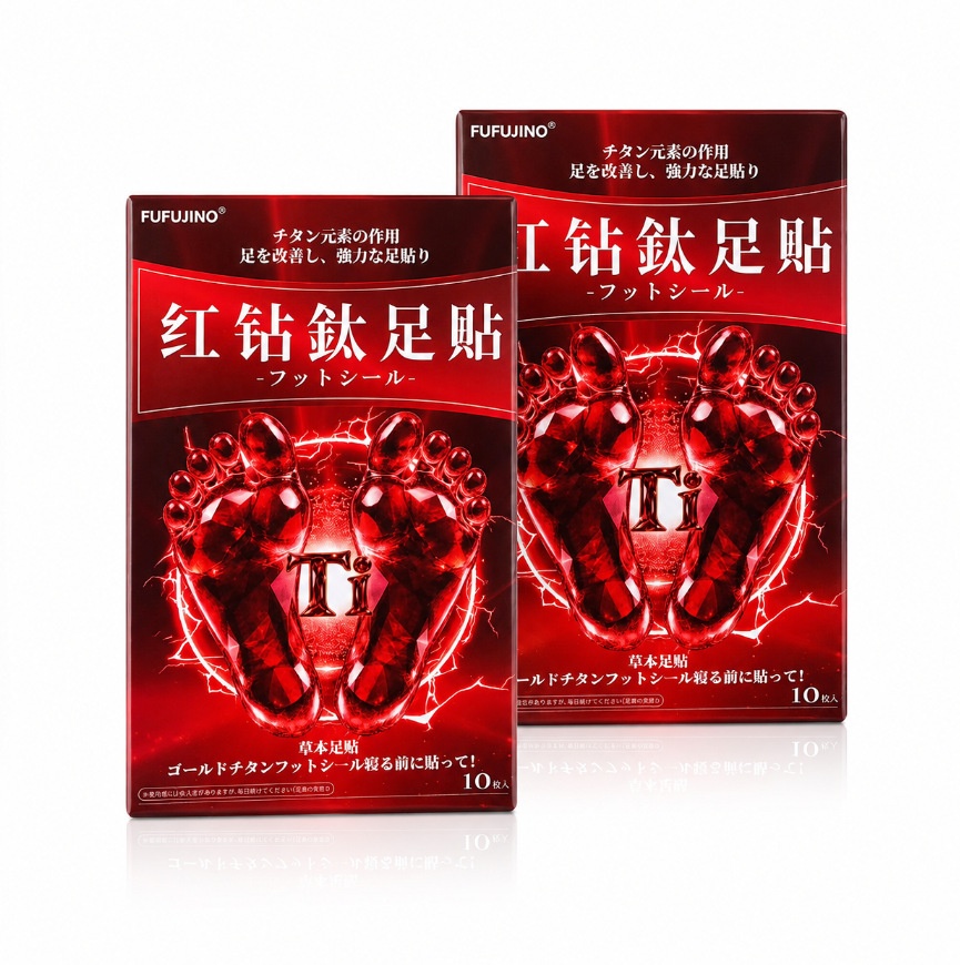 FUJINO 紅鑽鈦足貼 10貼/盒 5盒