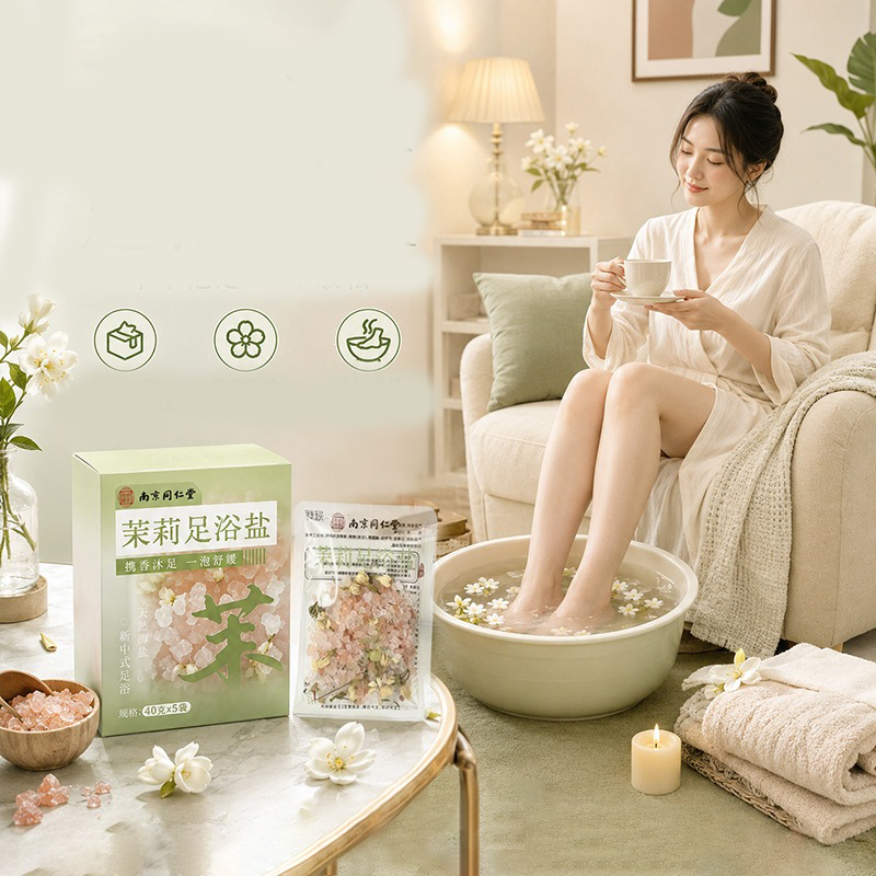 南京同仁堂茉莉足浴鹽 5袋/盒 2盒/4盒 - Image 2