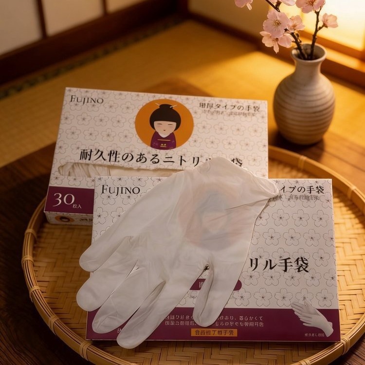 FUJINO 食品級丁腈家務手套 30隻/盒 3盒 - Image 2
