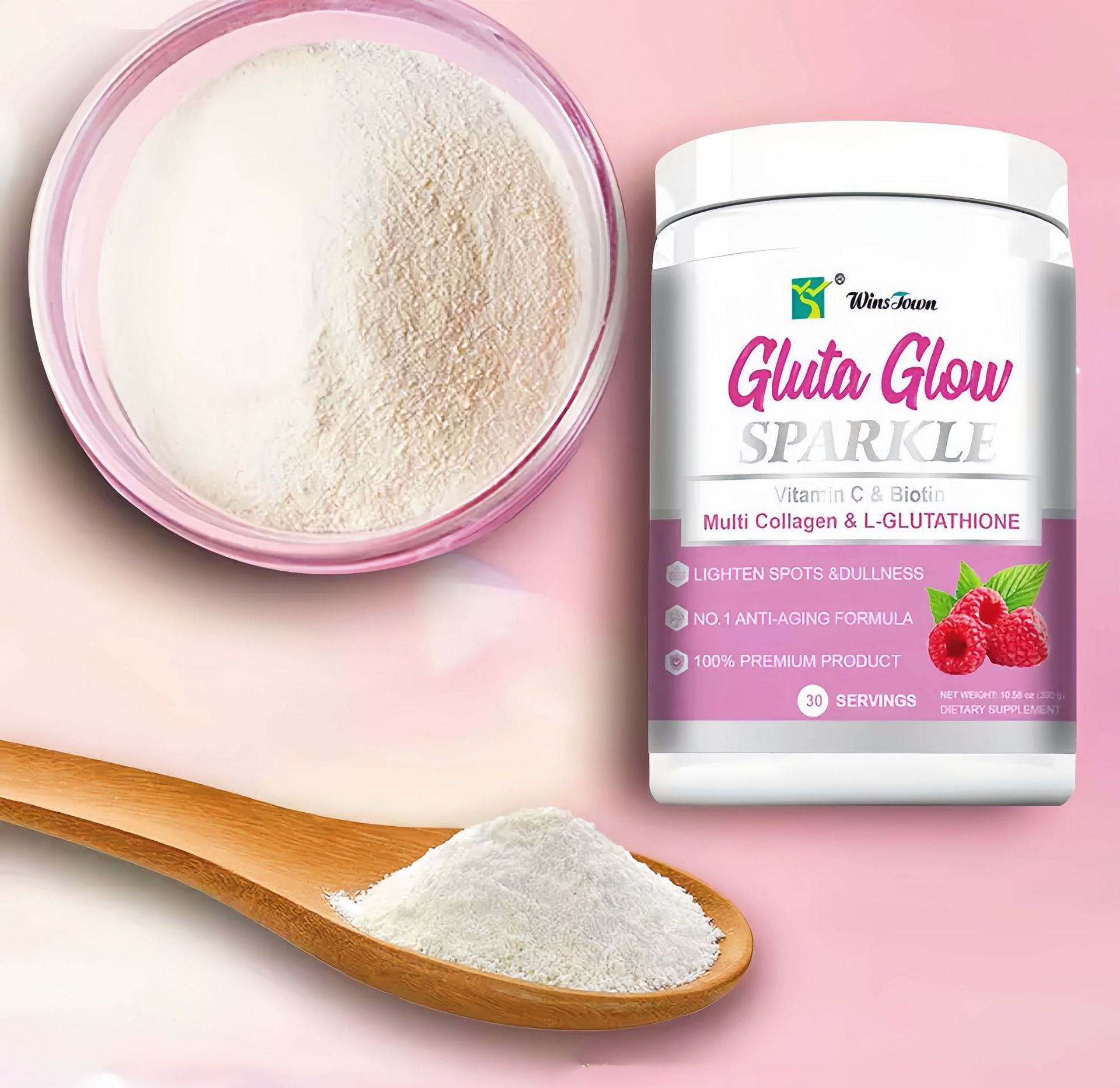 WinsTown Gluta Glow 複合膠原蛋白粉 300克/樽 2樽/3樽 - Image 3