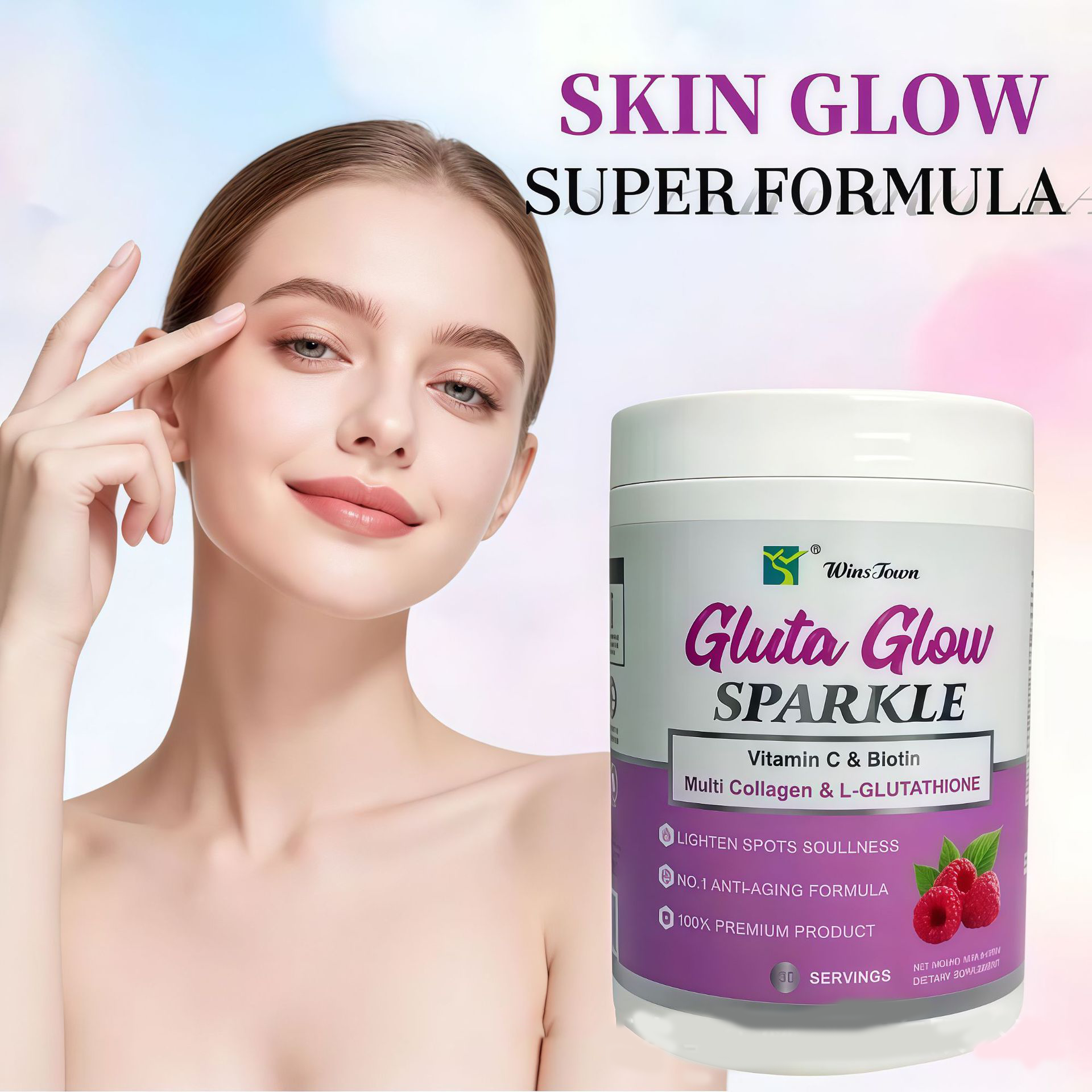 WinsTown Gluta Glow 複合膠原蛋白粉 300克/樽 2樽/3樽 - Image 4