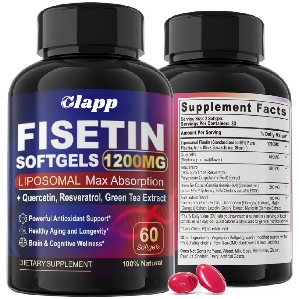 Clapp脂質體Fisetin軟膠囊 60粒/樽 2樽/3樽
