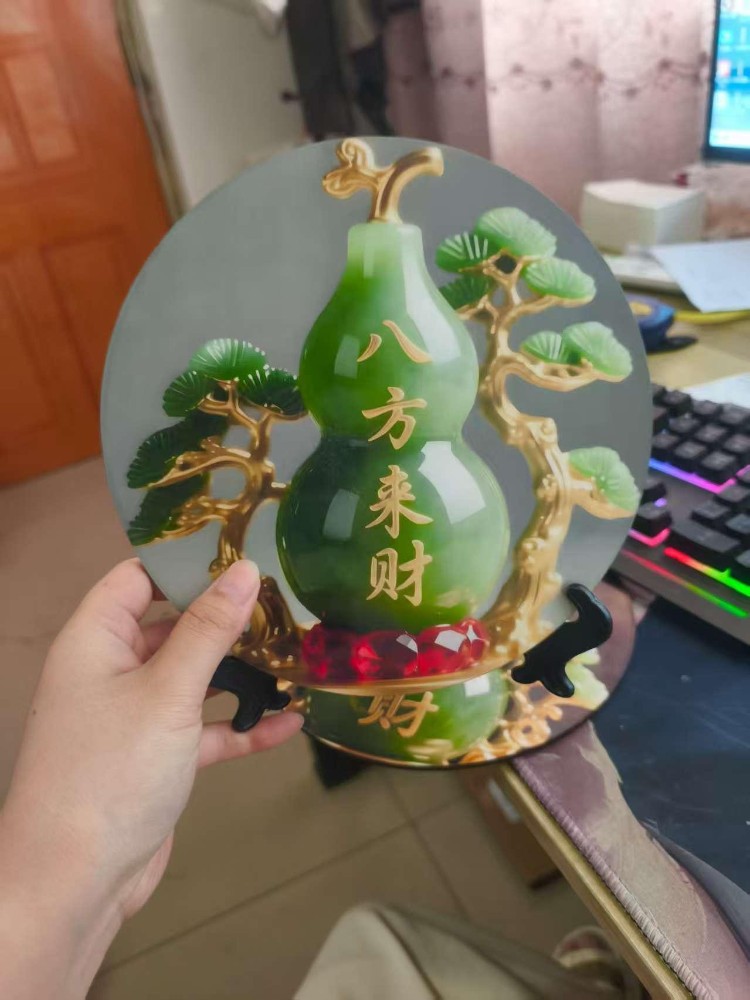八方來財翠玉葫蘆擺設 - Image 6