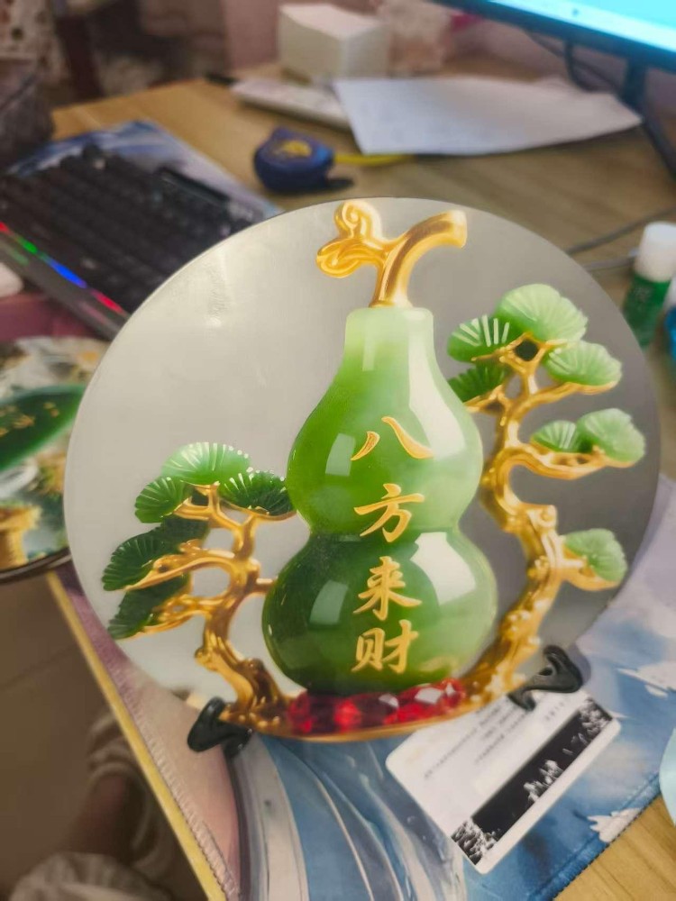 八方來財翠玉葫蘆擺設 - Image 7